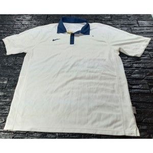 Nike Golf Men's Polo Shirt Navy DriFIT Performance Golf Athletic Men's Size XL